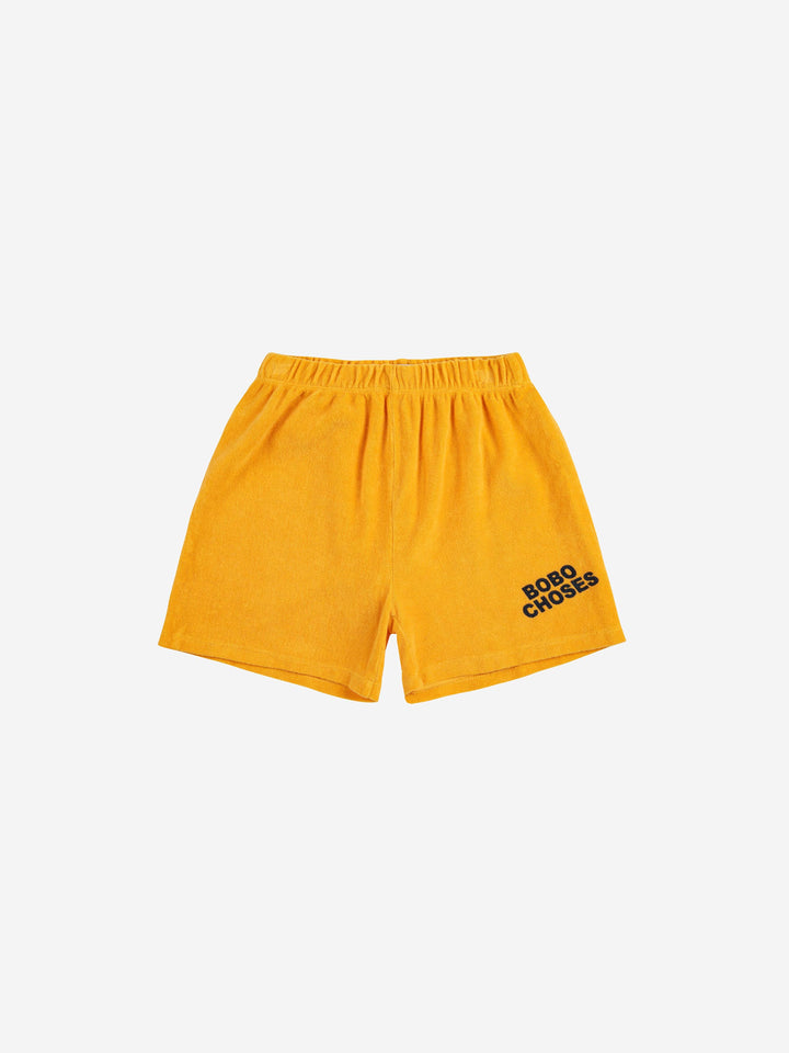 Bobo Choses yellow terry shorts