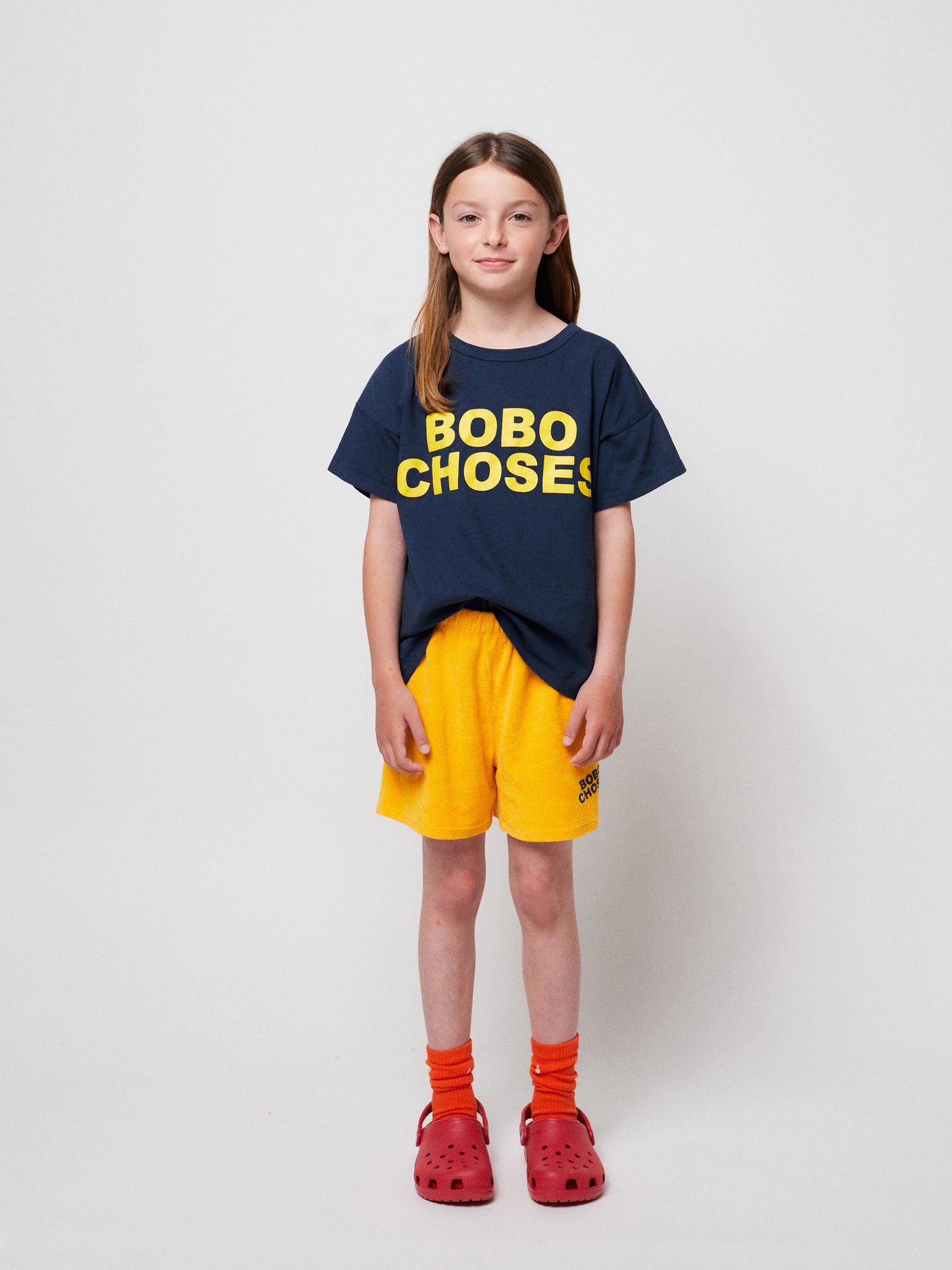 Bobo Choses yellow terry shorts
