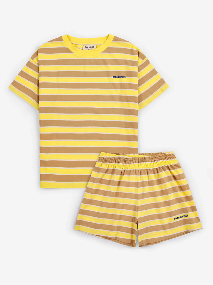 Bobo Choses Yellow Stripes loungewear set