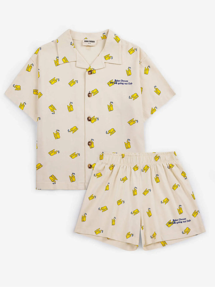 Yellow Elephant all over loungewear set
