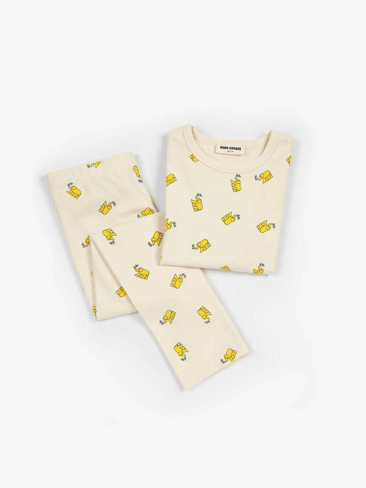 Yellow Elephant all over loungewear set
