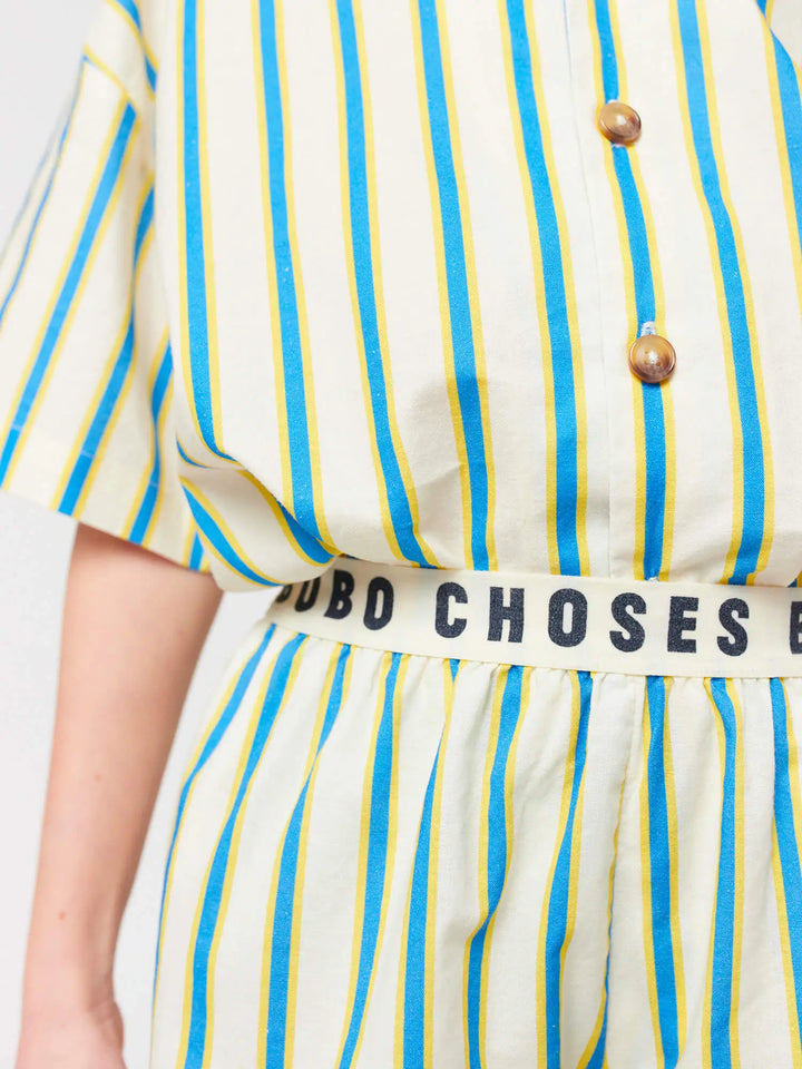 Yellow Stripes loungewear woven set