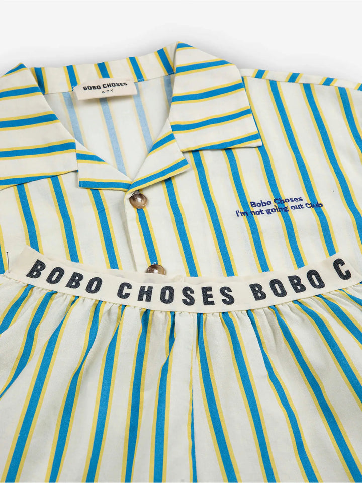 Yellow Stripes loungewear woven set