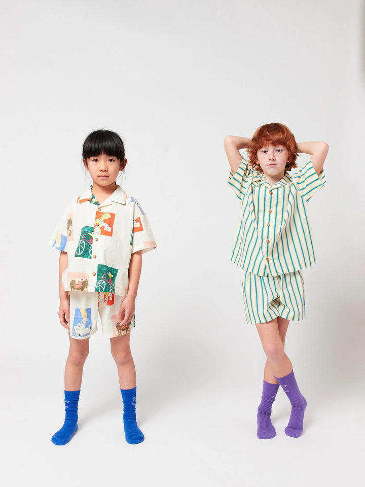 Yellow Stripes loungewear woven set