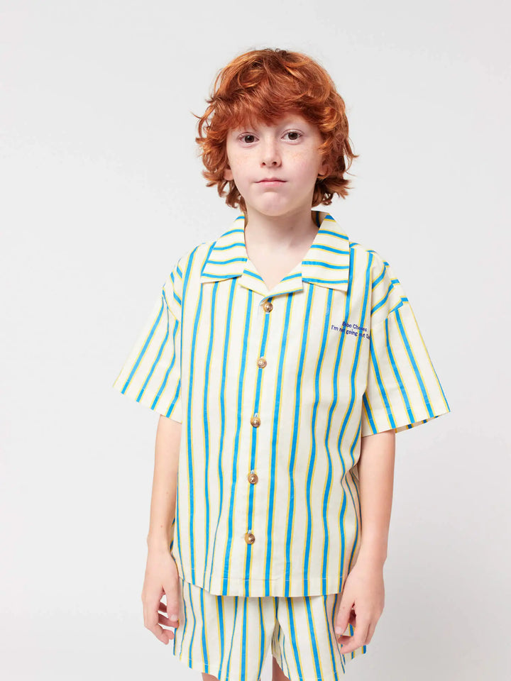 Yellow Stripes loungewear woven set