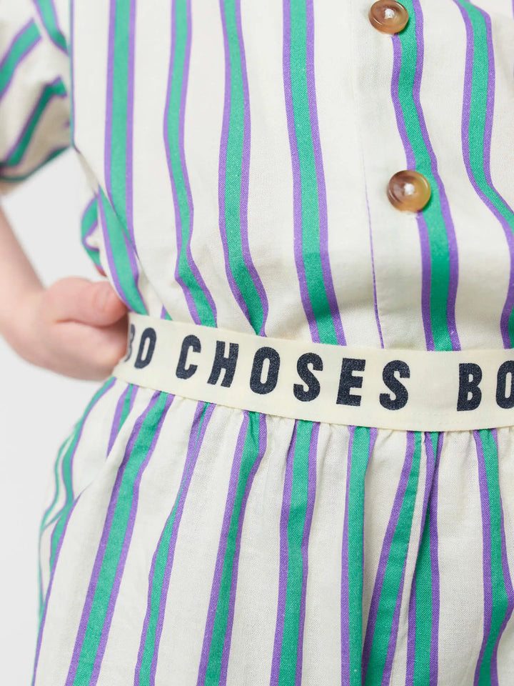 Green Stripes loungewear woven set