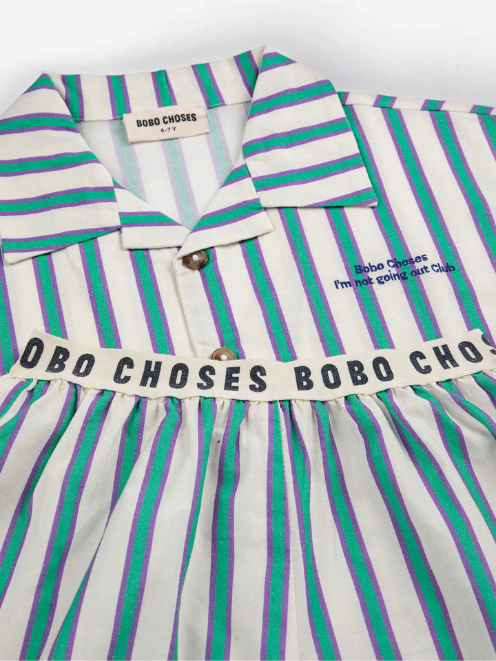 Green Stripes loungewear woven set