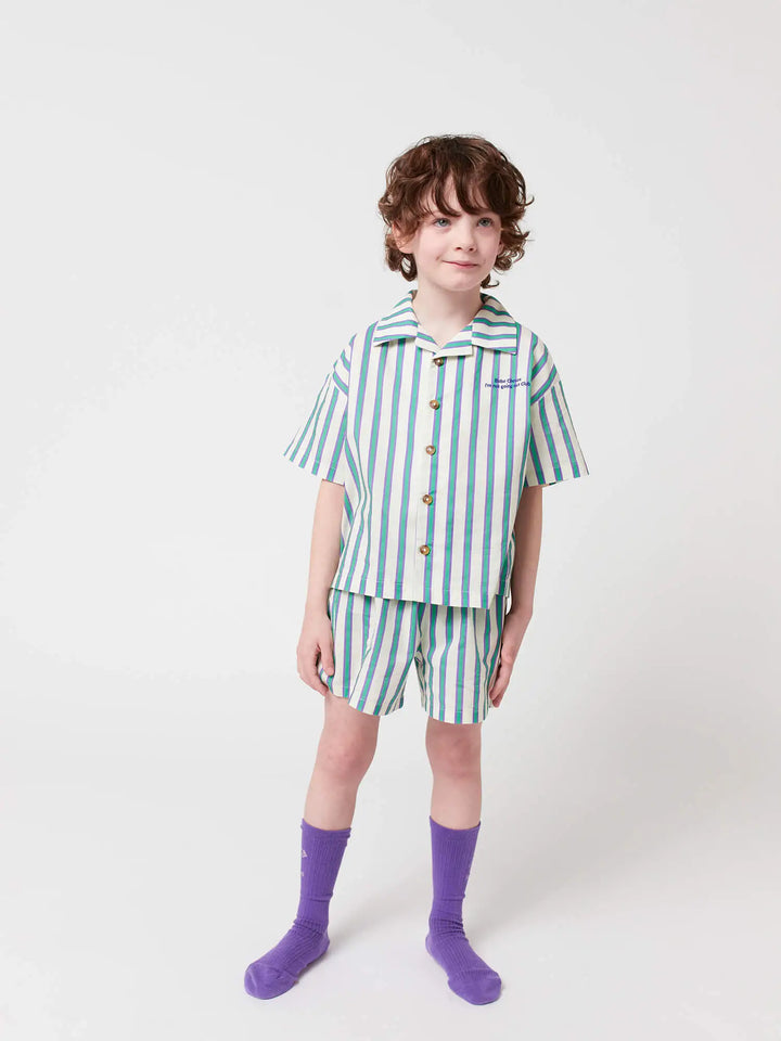 Green Stripes loungewear woven set