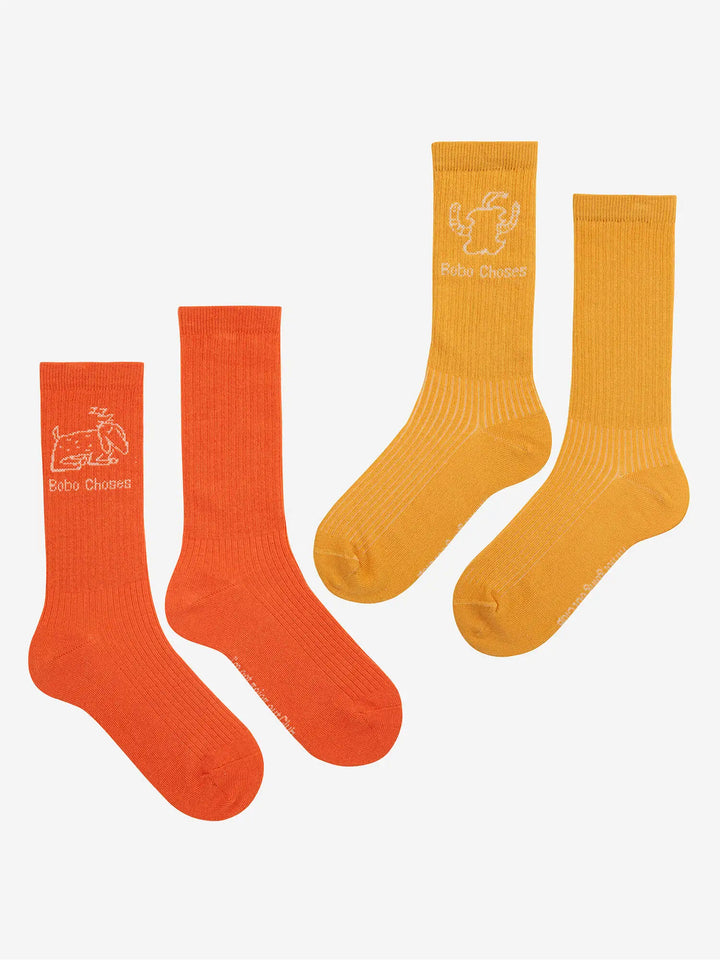 Happy Worm & Lazy Dog long socks pack