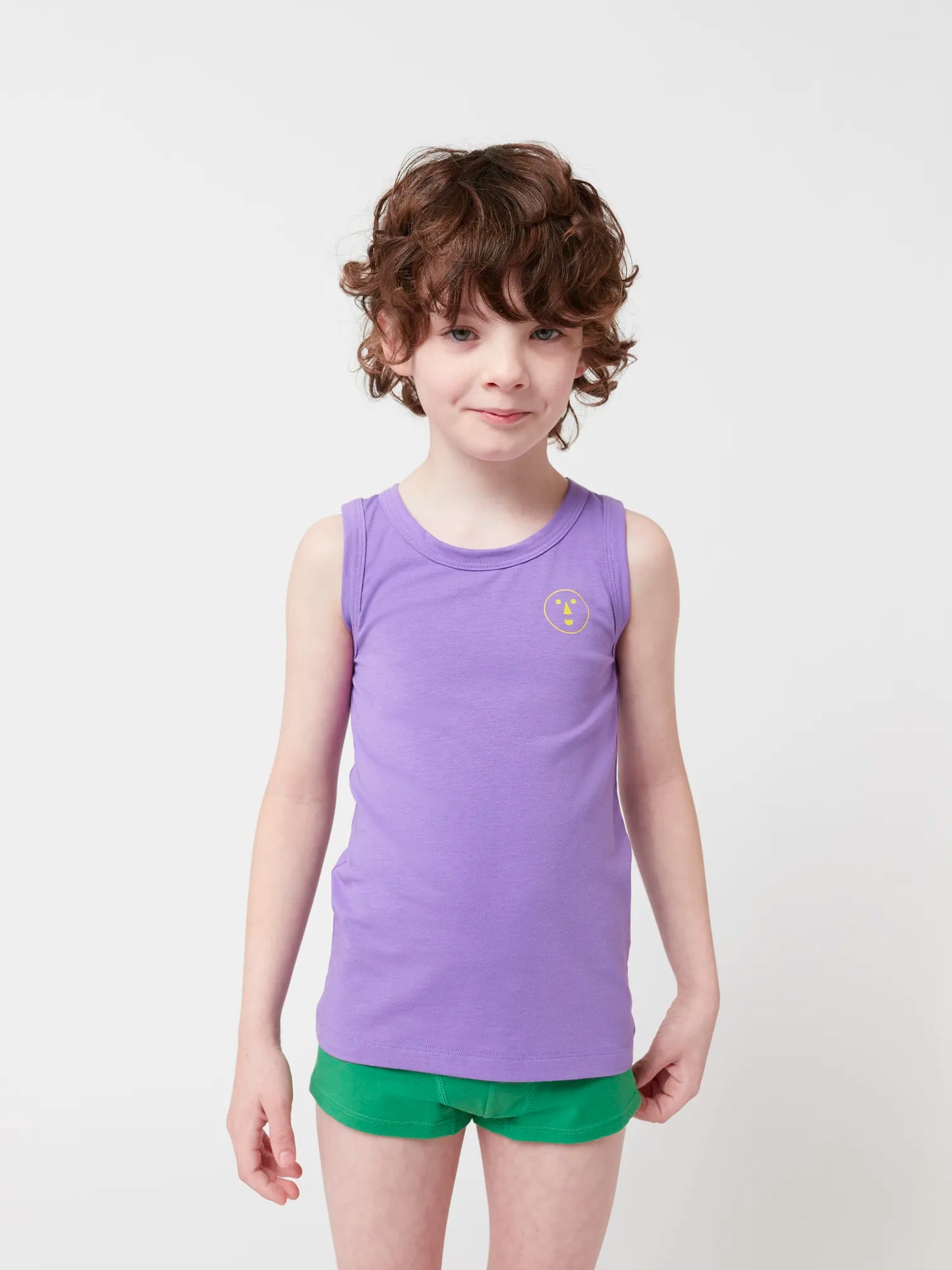 Have Fun Face 보라색 탱크탑