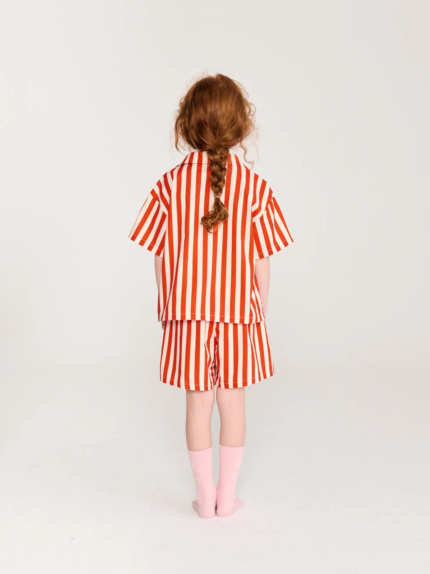 Red Bold Stripe 실내복 우븐 세트