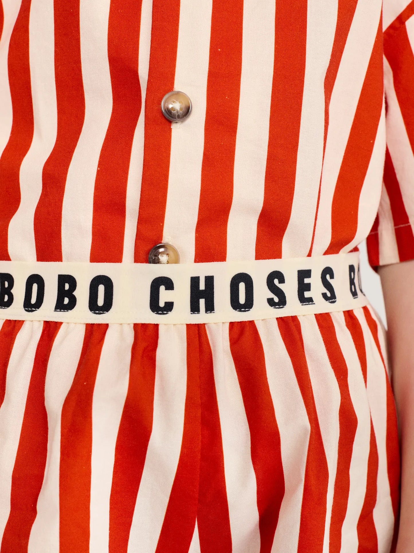 Red Bold Stripe 실내복 우븐 세트