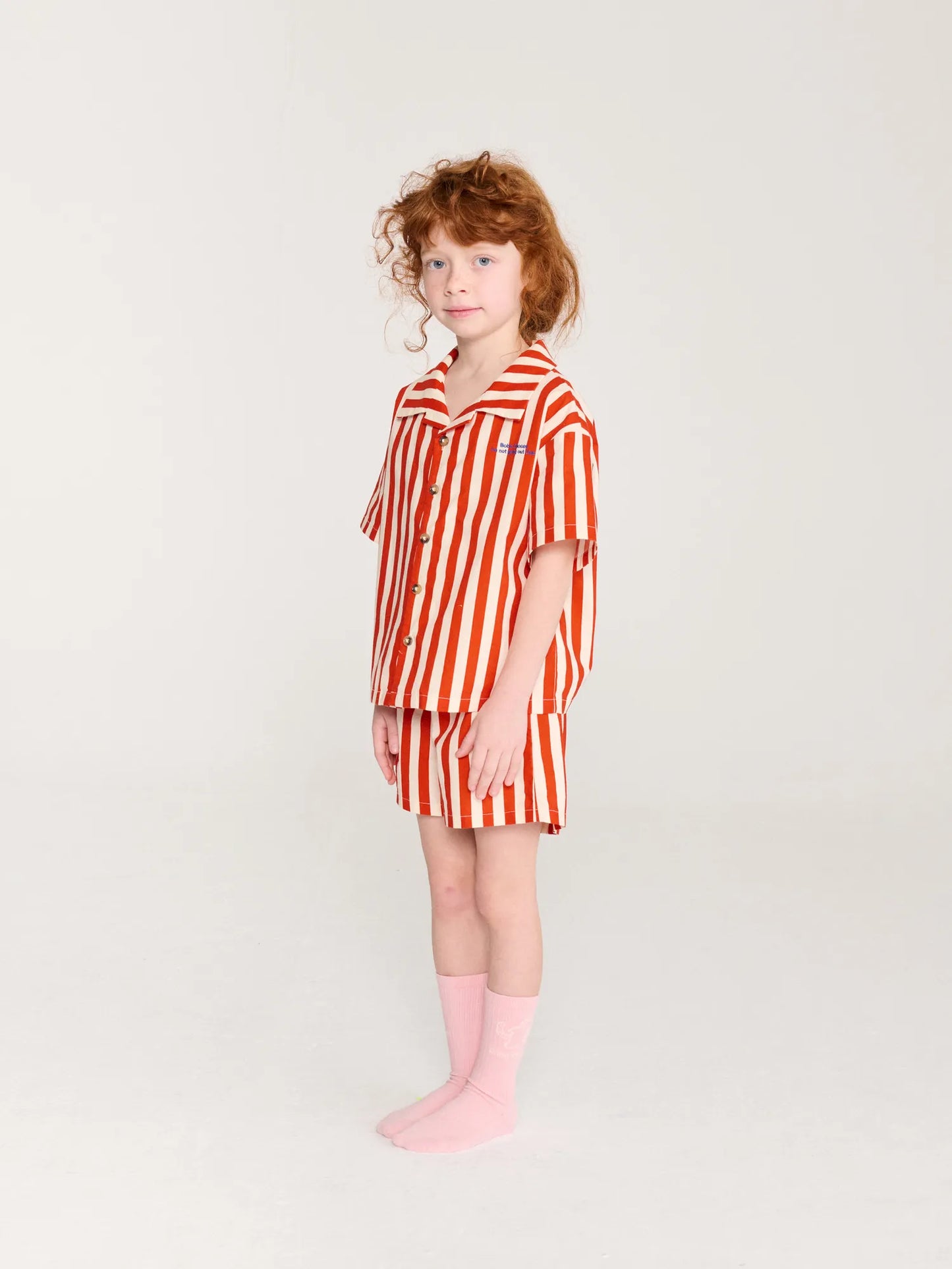 Red Bold Stripe 실내복 우븐 세트