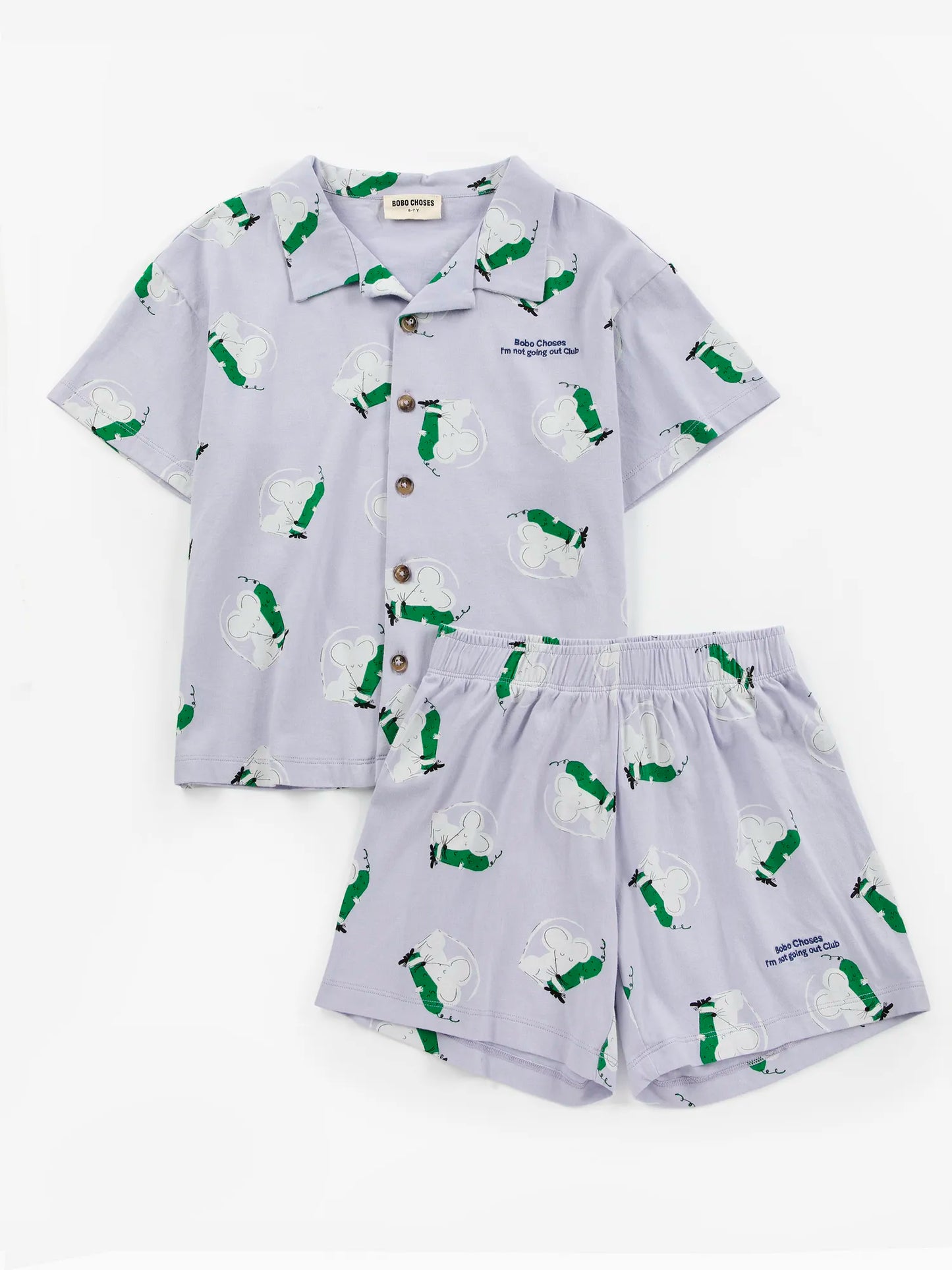 Sour Hug 전체 무늬 실내복 세트