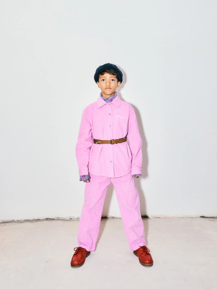 Bobo Choses pink corduroy straight pants