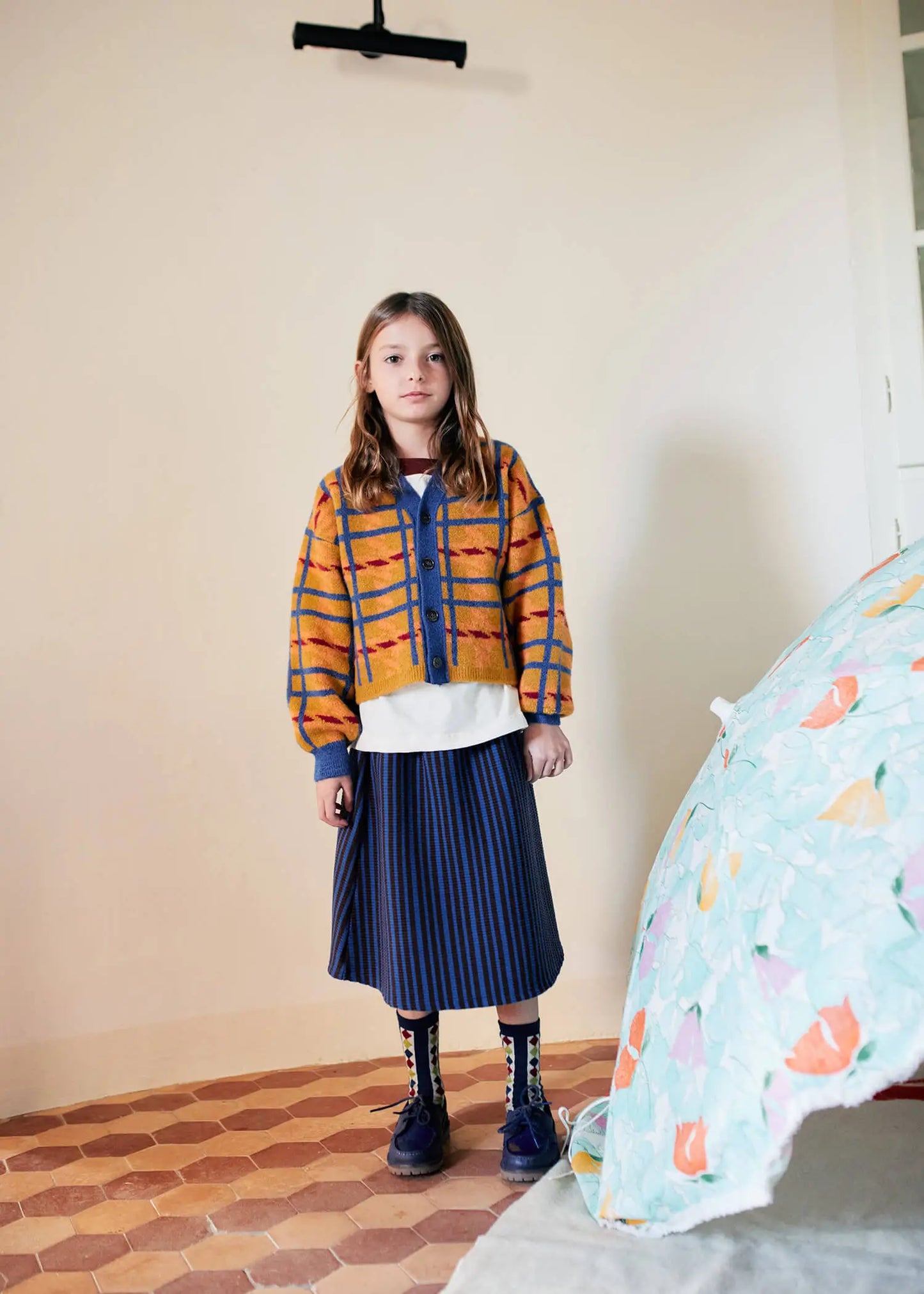 Bobo Choses stripes ribbed skirt