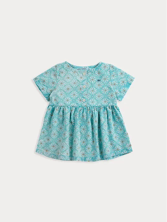 Daisy Mosaic all over woven dress