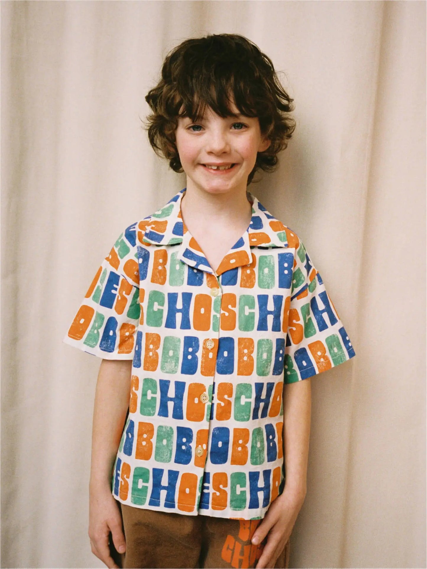 Chemise en toile all-over Multicolor Bobo Choses