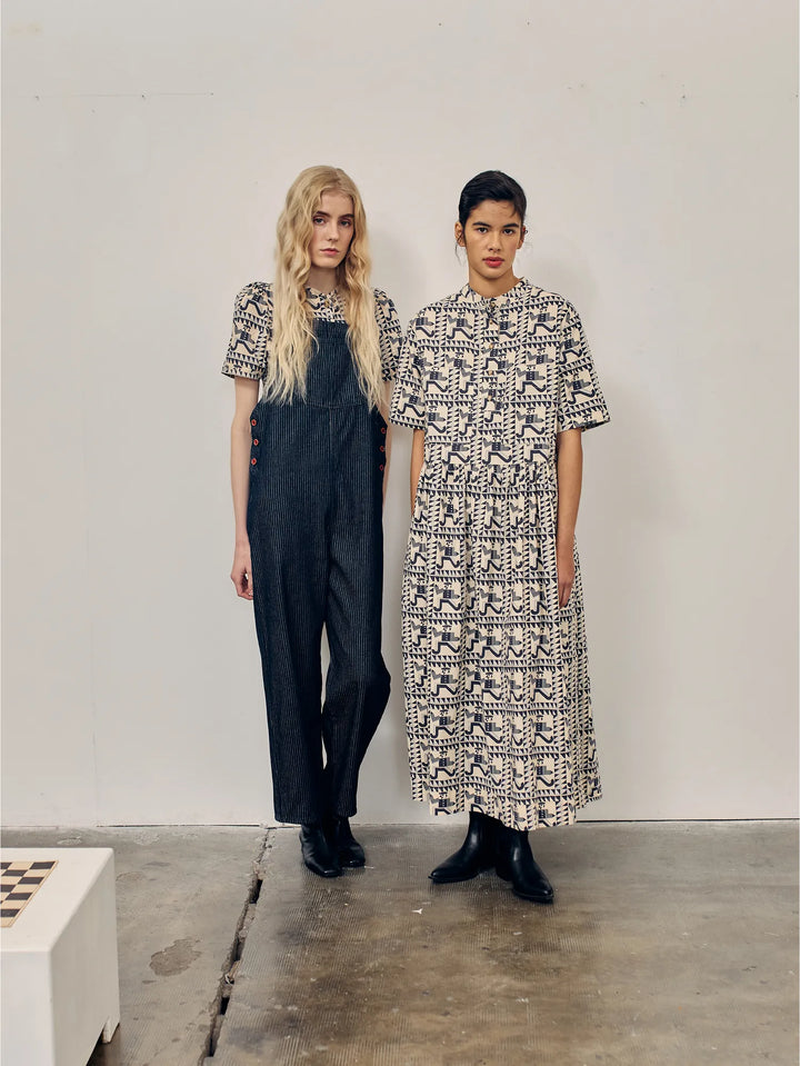 Mr Pencil pattern midi dress