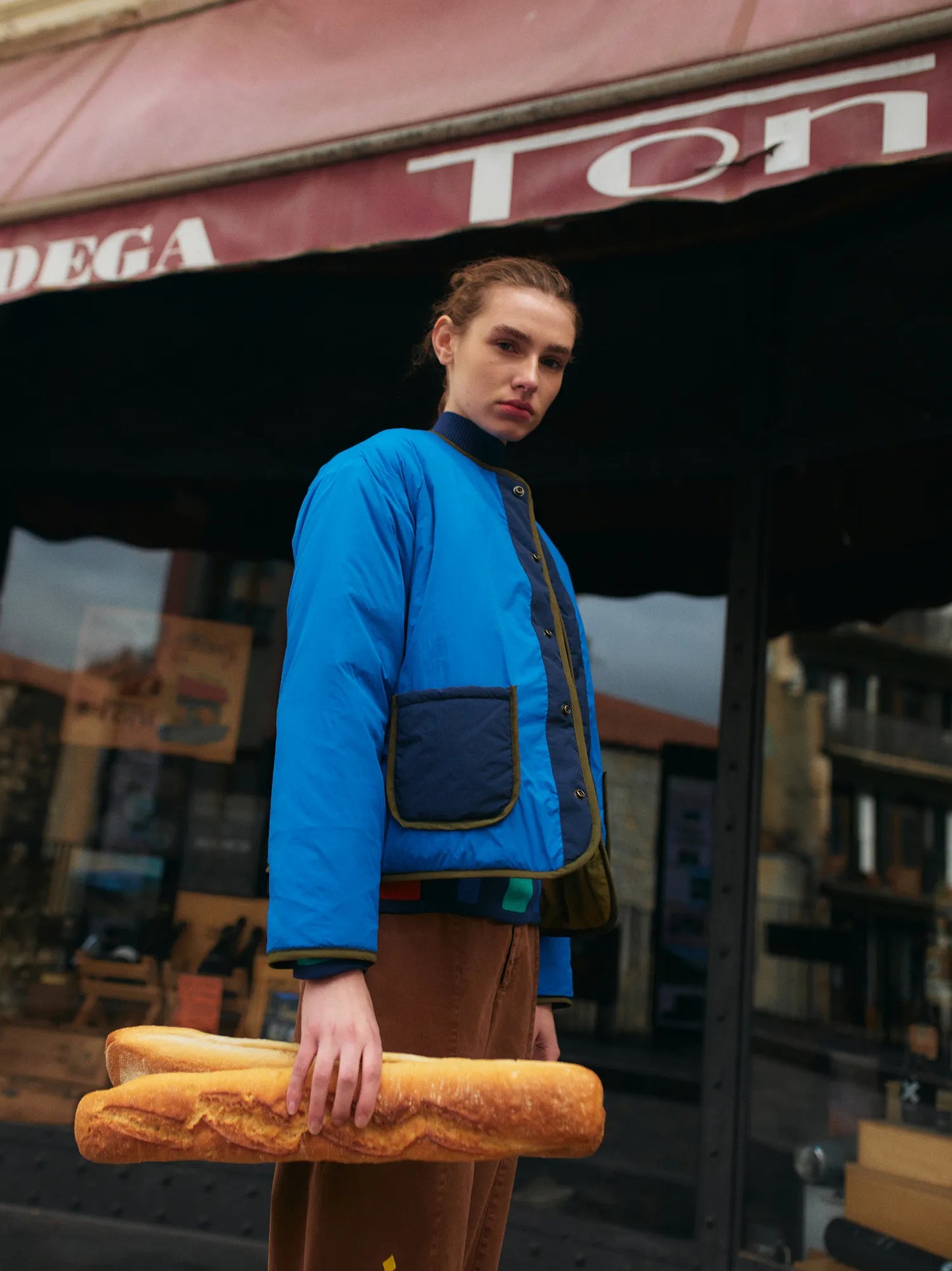 Color block reversible jacket