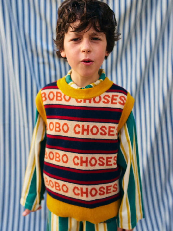 Bobo choses stripes knit vest