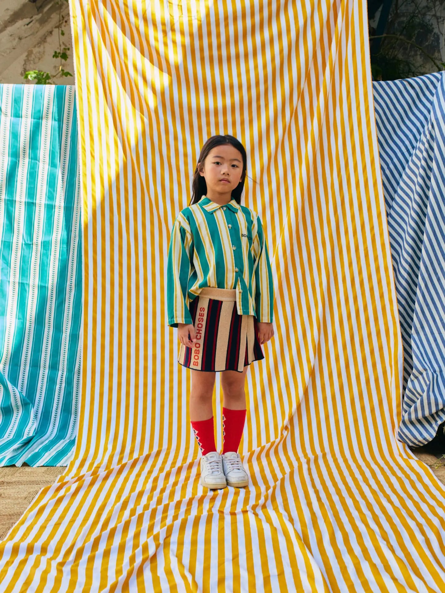 Bobo choses stripes knit skirt