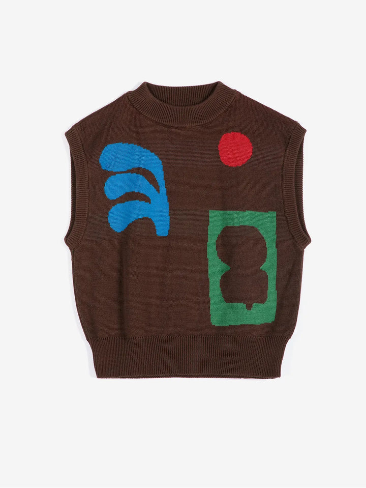 Plant Seal jacquard cotton vest