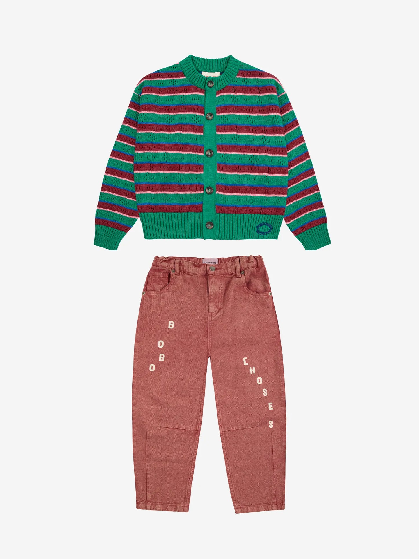 Bobo Choses brown denim pants look