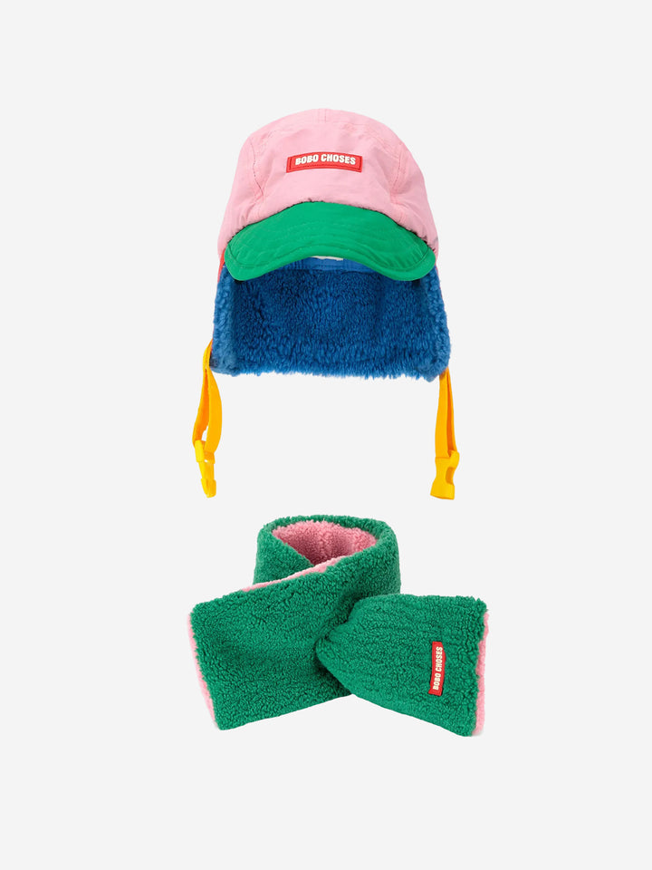 Bobo Choses pink color block winter set