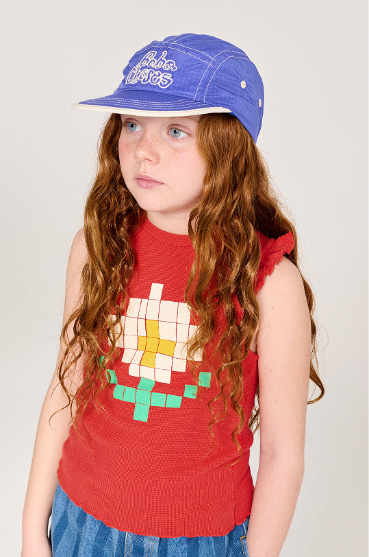 Pixel Daisy ruffled top