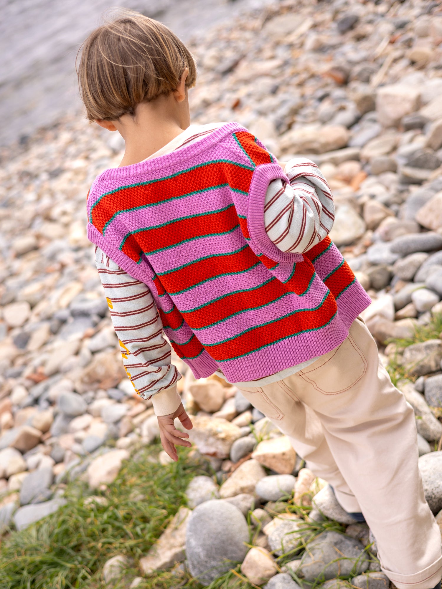 BC Striped knitted vest | Bobo Choses for Kid