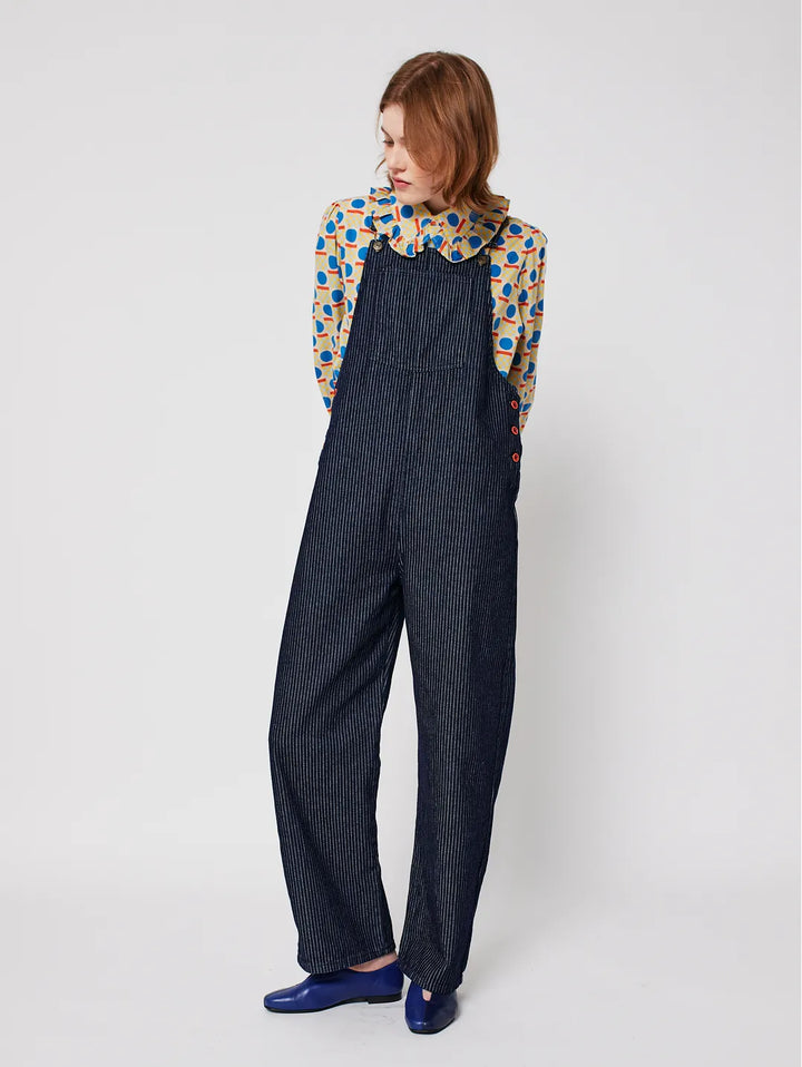 Denim stripe dungaree