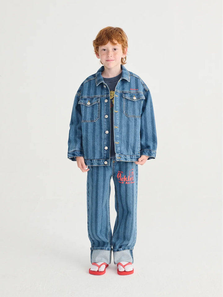 Pickles The Dog 스트라이프 데님 팬츠