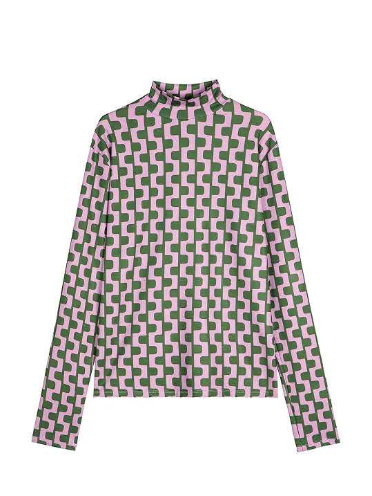 T-Shirt in Lila mit Print