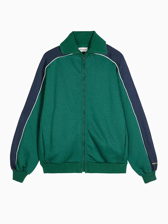 Striped zipped sweatshirt