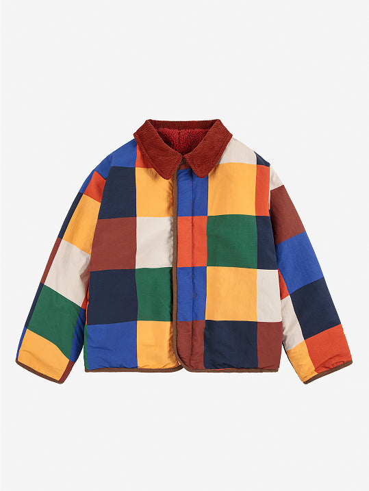 Veste réversible en peau de mouton Multicolor Tiles