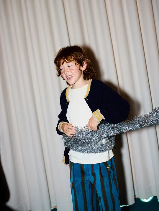 Stripes velvet chino pants