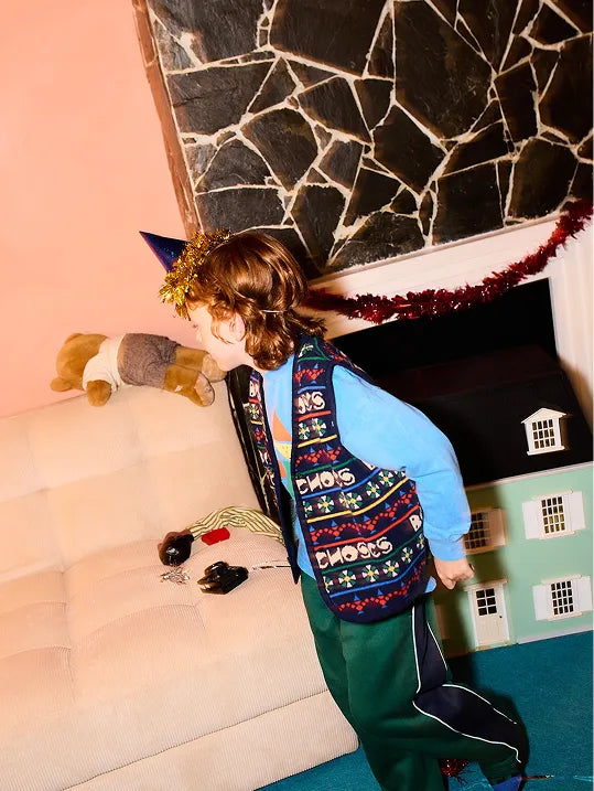 Toys all over knitted vest