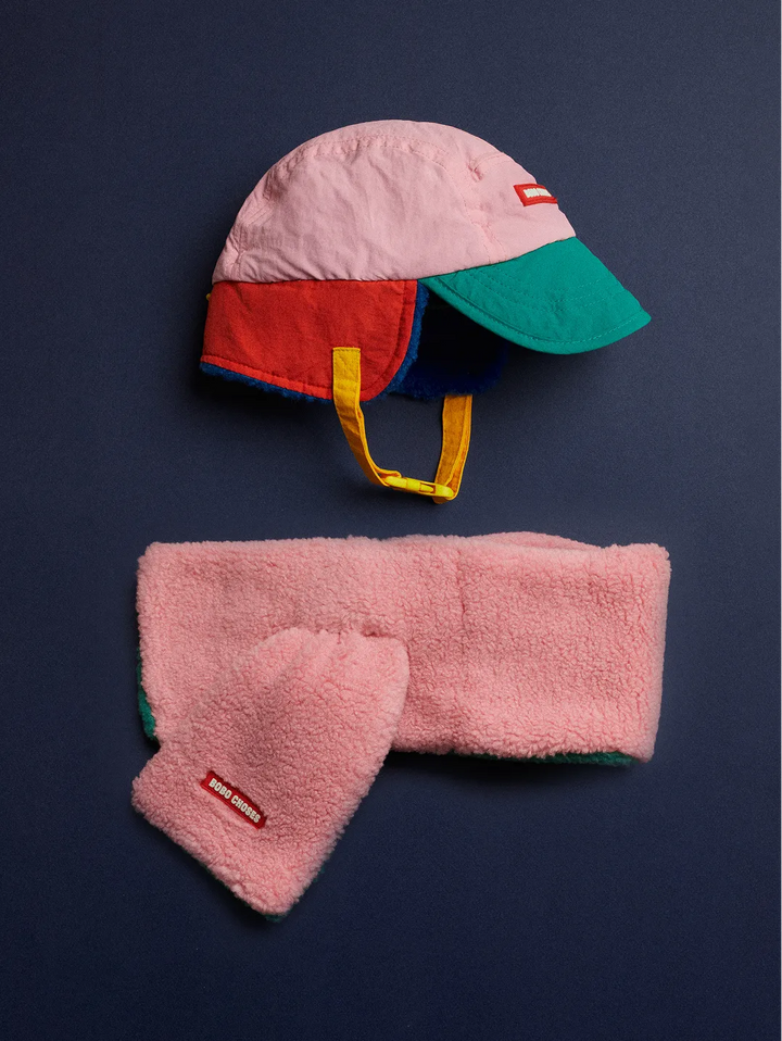 Bobo Choses pink color block winter set