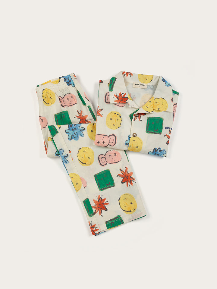 Monster Gang all over loungewear woven set & Book