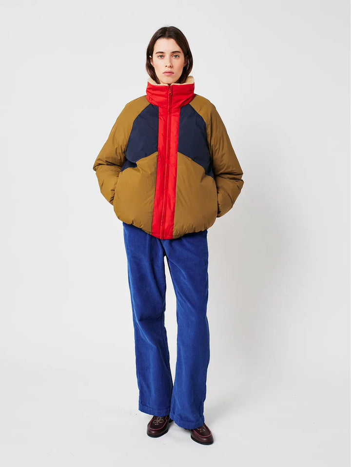 Pufferjacke Raglanärmel Color Block