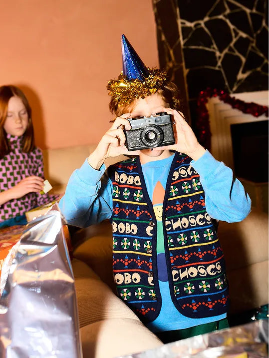 Toys all over knitted vest