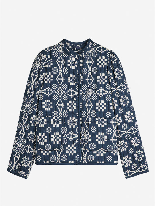 Kaleidoscope pattern cropped jacket