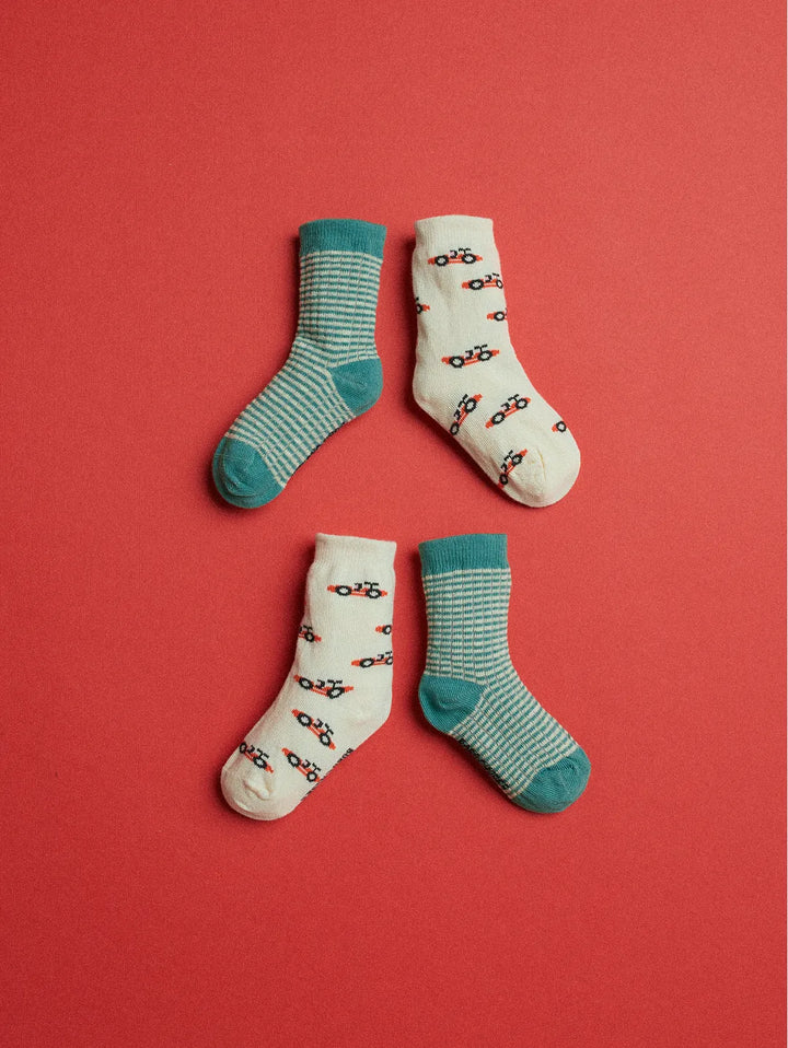 Pack kurze Socken Race Car Allover