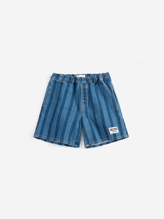 Bobo Choses Since 09 Striped denim bermuda shorts