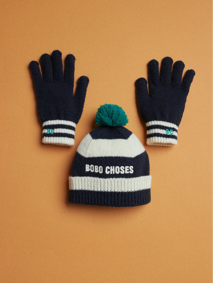 Bobo Choses navy striped set