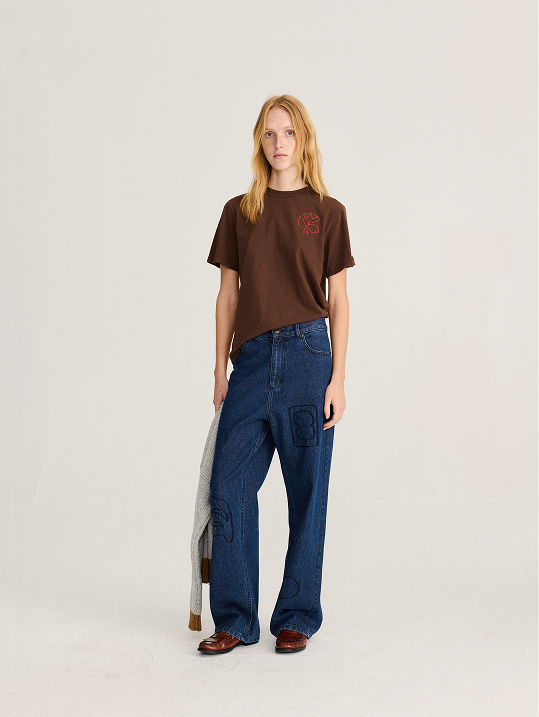 Red Vibrant Flower T-shirt