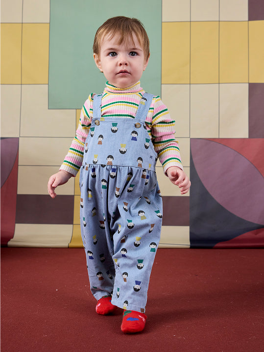 Game Pawns light denim overall look