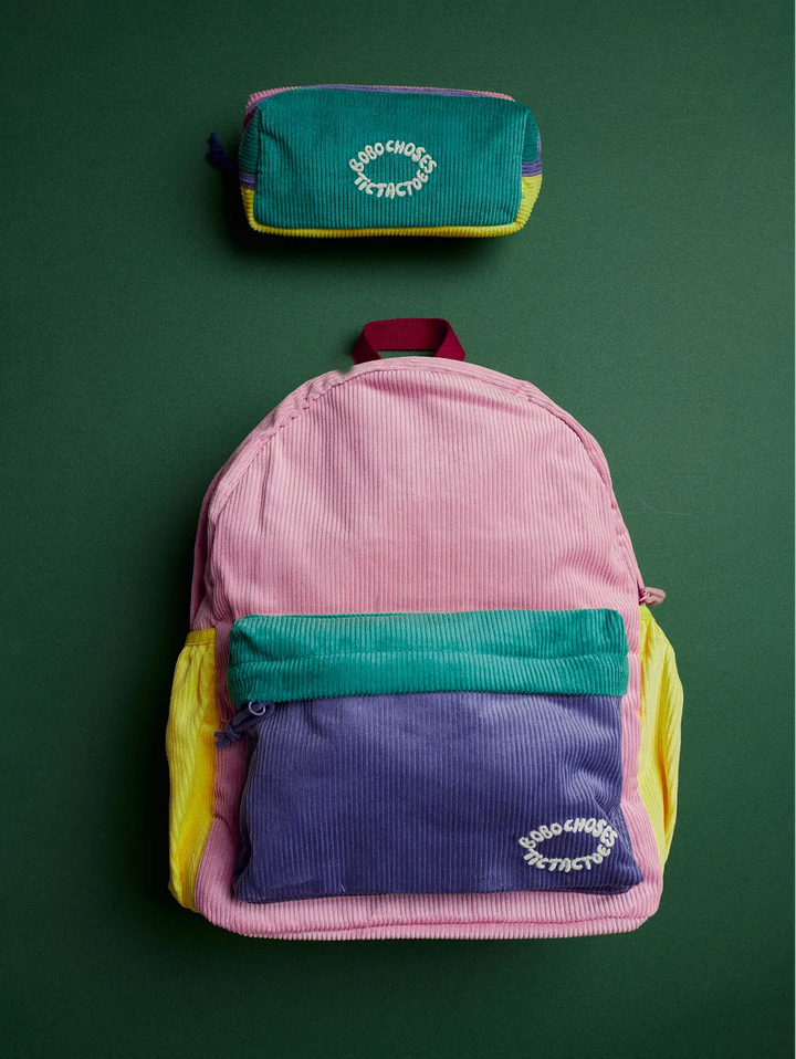 Tic Tac Toe color block corduroy school set