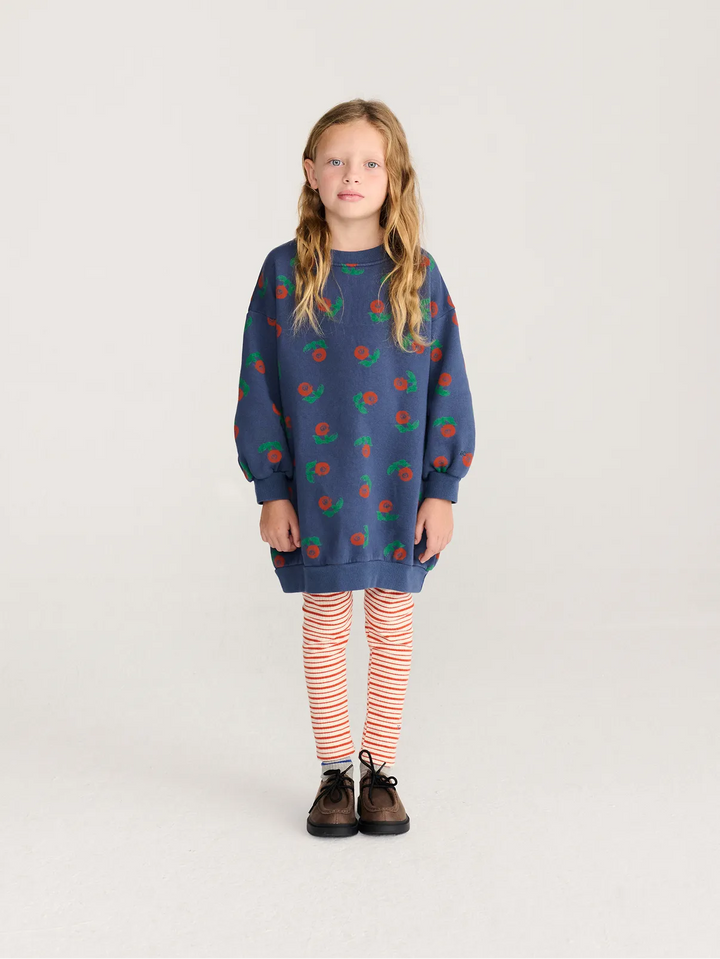 Stamp Bloom all over sweatshirt dress